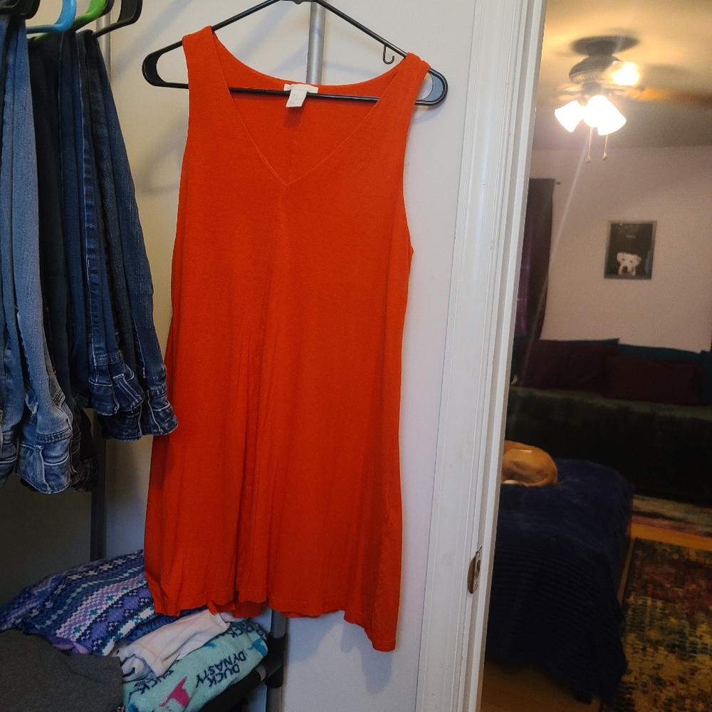 H&M red basic dress